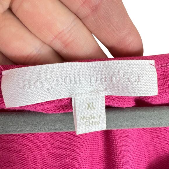 Adyson Parker Bright Pink Flutter Sleeve Knee Length Sun Dress Pockets Size XL - Picture 5 of 7